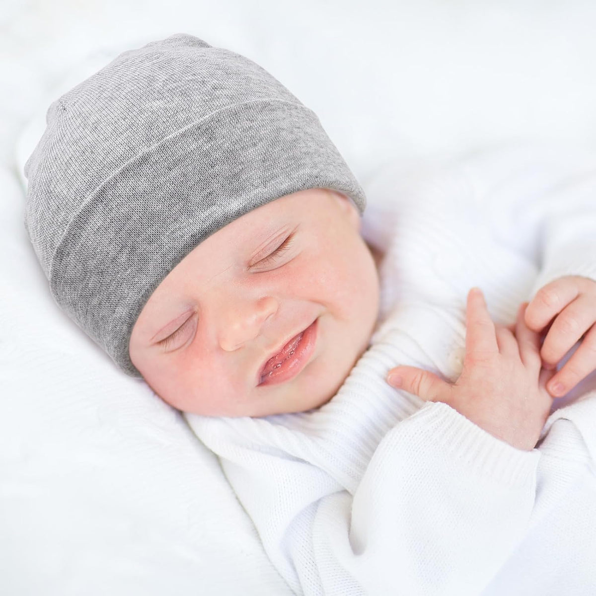 BQUBO Newborn Baby Hats and Mittens Sets Infant Boys Girls Cotton Beanie Gloves Newborn Hospital Caps for 0-6 Months