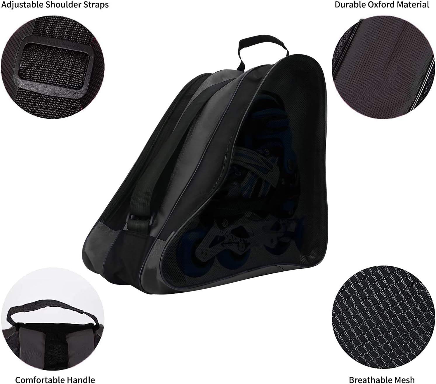 Roller Skate Bag, Breathable Ice Skate Bags, Figure Skating Bag, Roller Skate Accessories for Kids and Adults