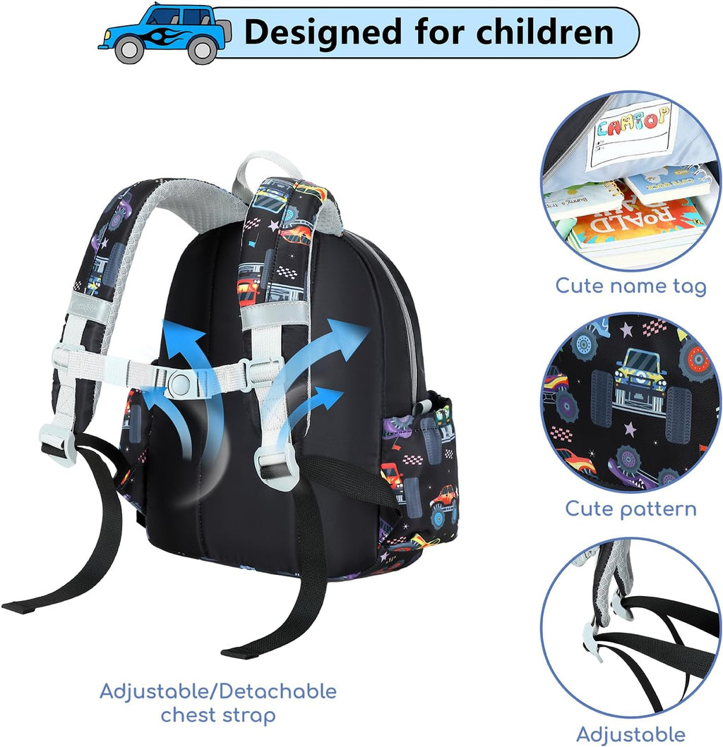 Toddler Backpack for Boys Girls 2-4, 12" H Kids Backpacks for Kindergarten Preschool, Small Bookbag for Daycare