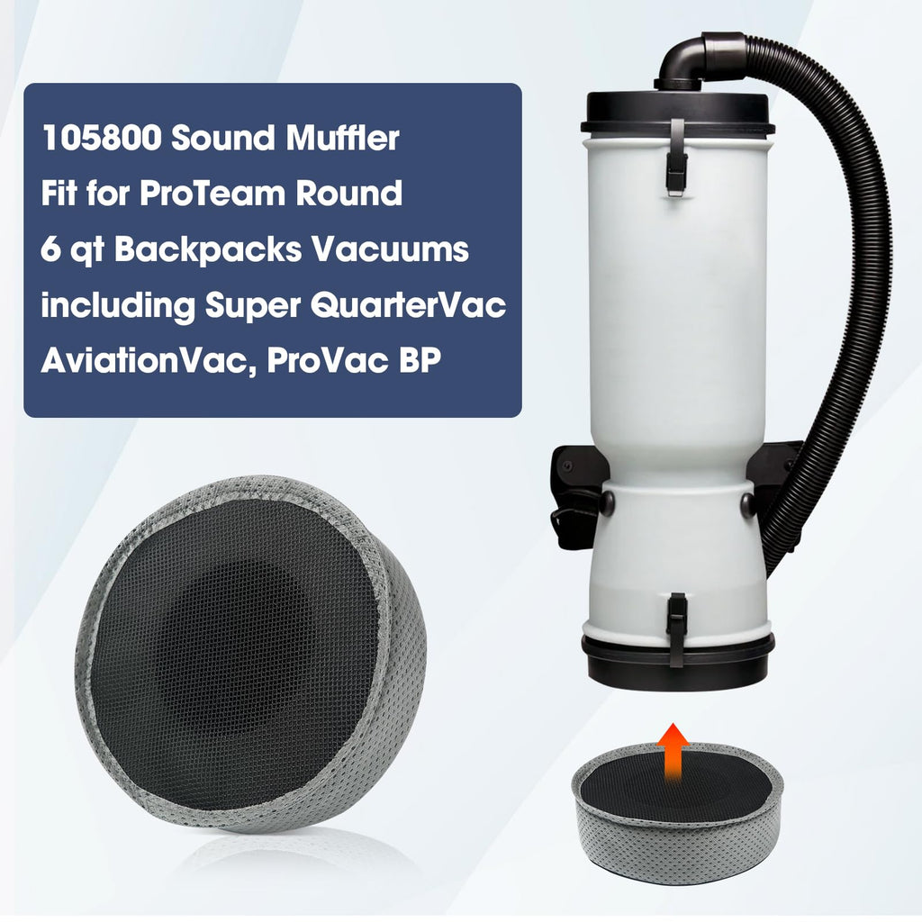 105800 Sound Muffler Filter for ProTeam Backpack Super Vacuums