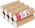2" x 6" Heavy Duty Made in USA Kraft Paper Mailing Tube, 8 Tubes, 16 Caps