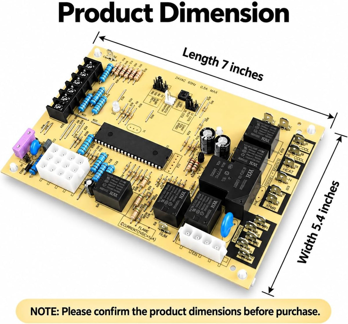 031-01267-001A S1-33103010000 Furnace Control Circuit Board 120V Compatible with White Rodgers 50A56-956 50A56-242 50A56-243,York,Luxaire, Coleman Integrated Control Furnaces