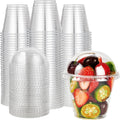 200 PACK 9 oz Clear Plastic Cups With Dome Lids for Dessert