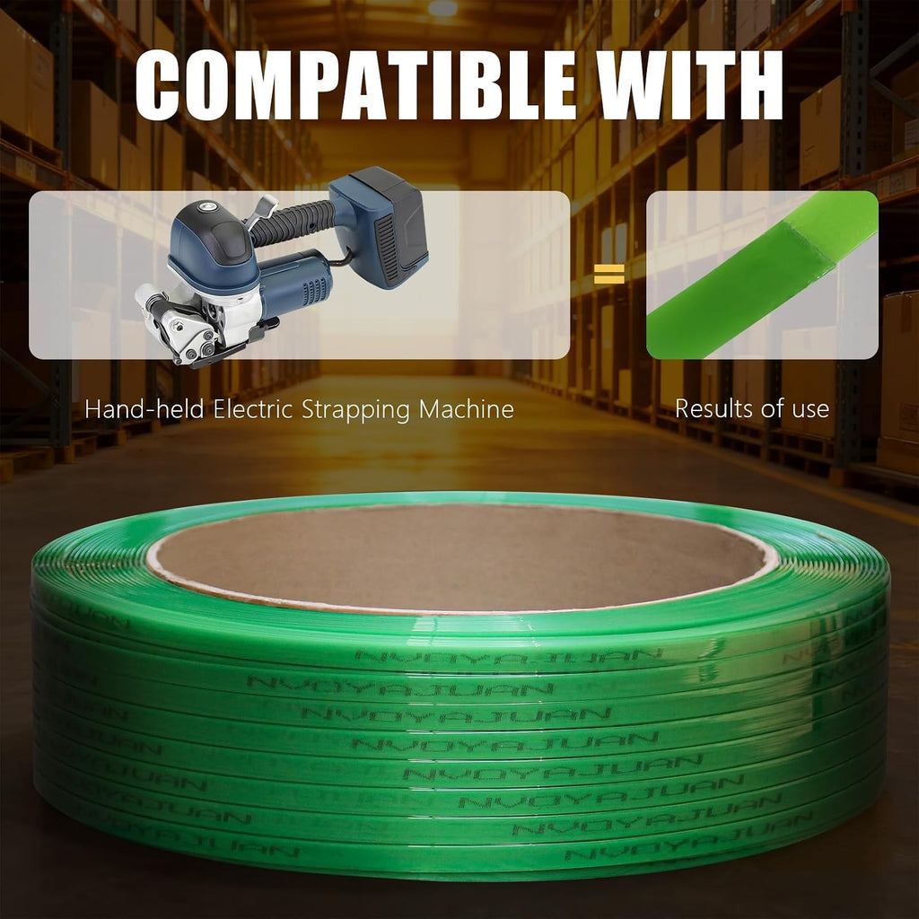 3/4"x.036"x2900ft Embossed Polyester (PET) Strapping Roll of 16"x6" Core Size 2000lbs Break Strength