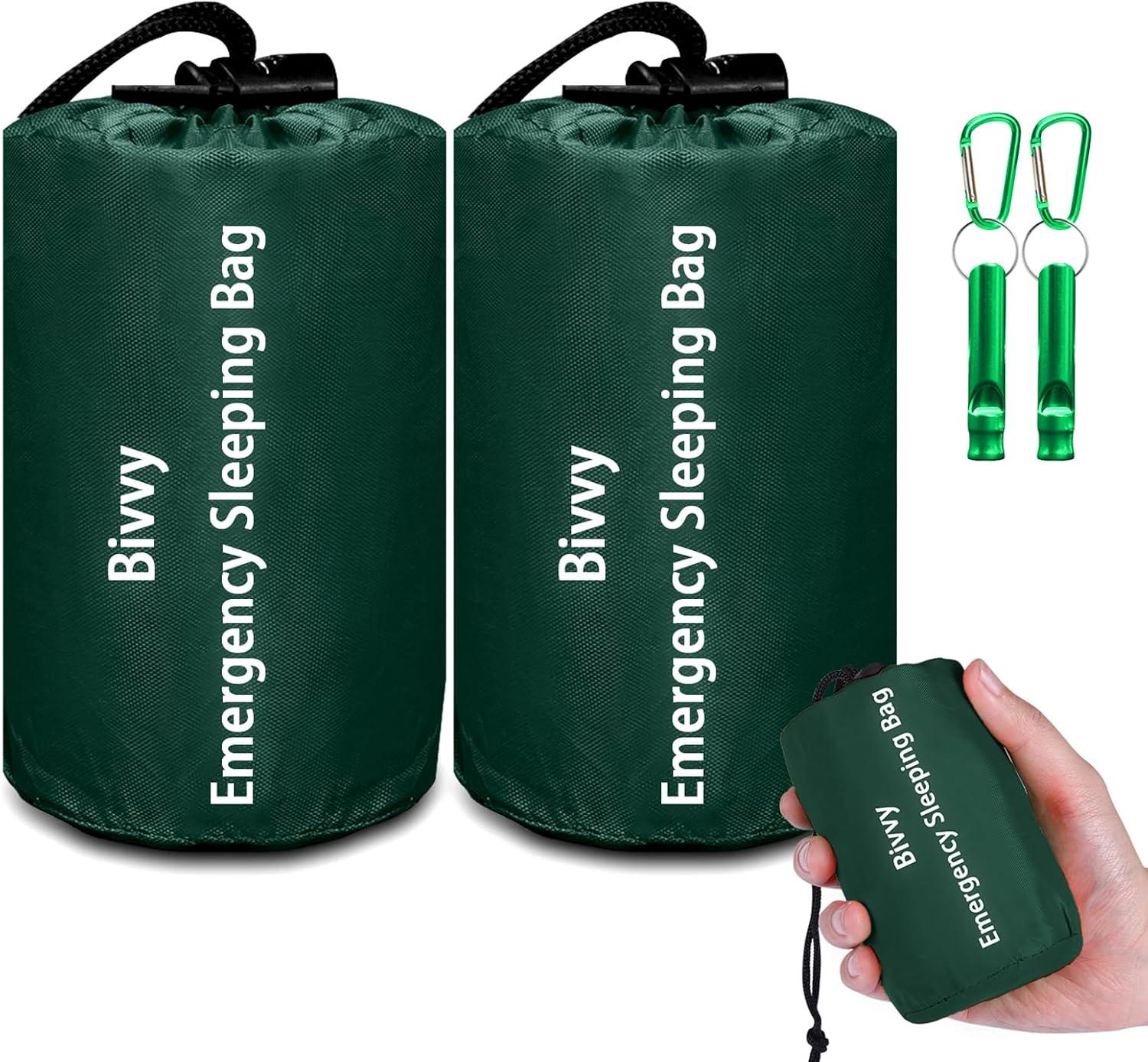 Emergency Sleeping Bag Survival Bag, Cymuber Portable Waterproof Thermal Bivy Sacks Tac Bivvy Bags,Camping Mylar