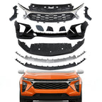 CarPulse 10Pcs Complete Front Bumper Cover Assembly Grill Kit