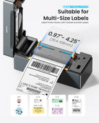 Bluetooth Thermal Shipping Label Printer, 4x6 Thermal Label Printer