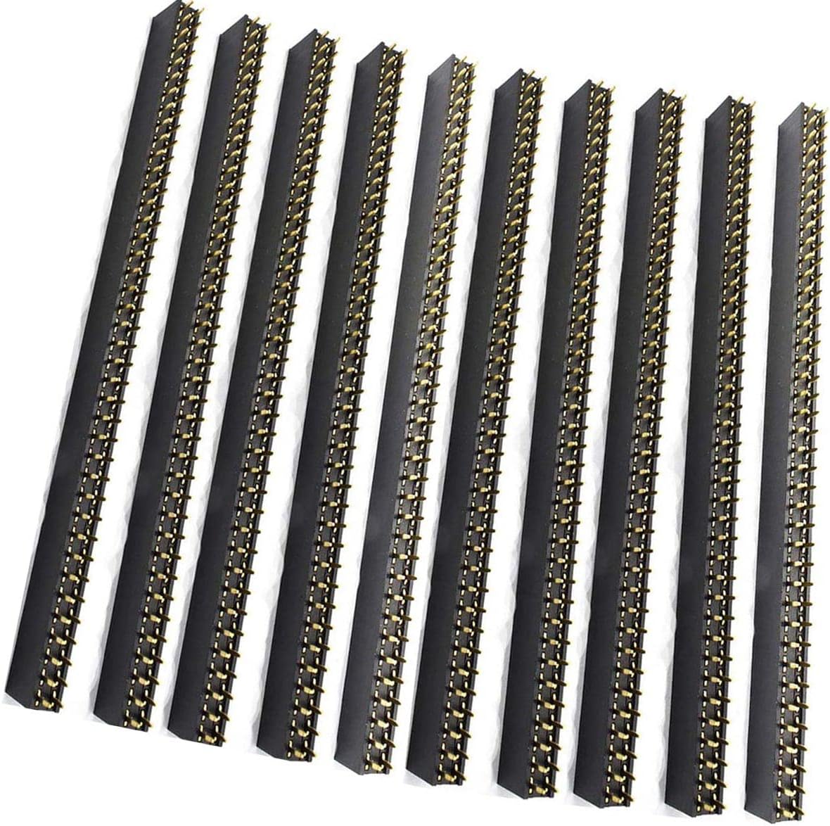 2.54mm 2 x 40Pin Female Socket Pin Header 40P Straight Dual Row Header Kit PCB Female Header Pin Header Connector, Pack of 20