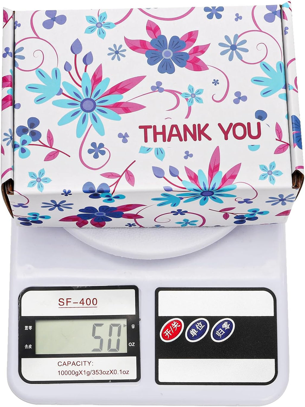 40 Pack Colored Floral Small Shipping Boxes, 6x4x2 Inches