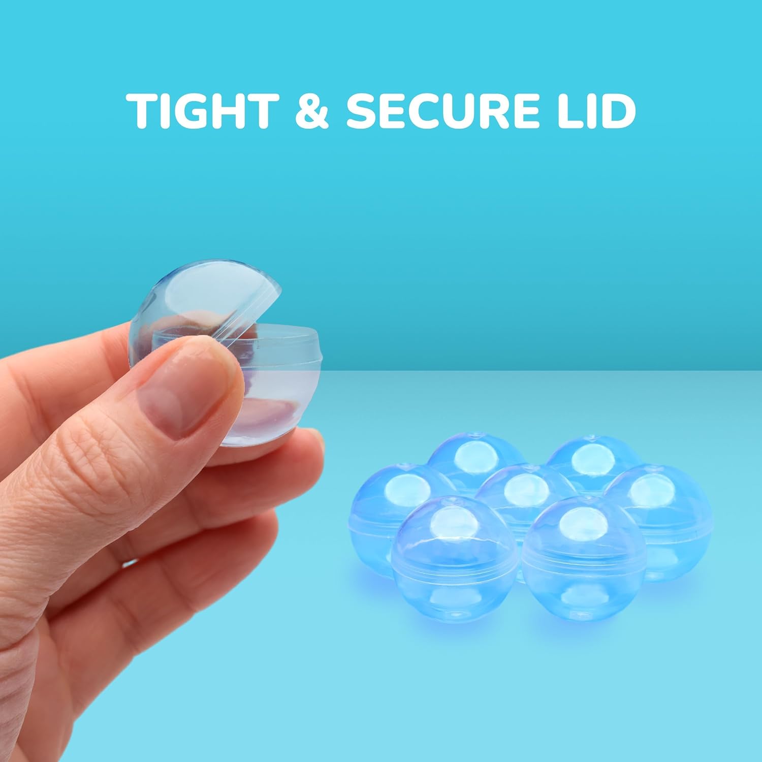 Capsule Vending Machine Round 250 pcs 1.26 inch - Gumball Machine Capsules Bulk Clear Container - Easter Basket