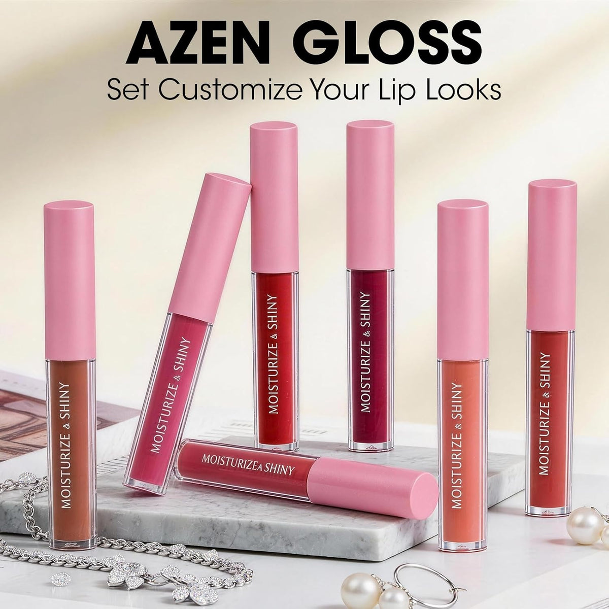 30 Pack Lip Gloss Bulk Set, Shimmery Lip Gloss for Women and Girls With Rich Varied Colors