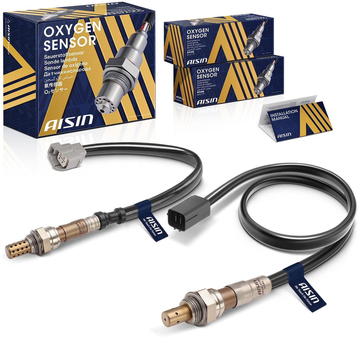 AISIN AFTERMARKET OXSAZ-01063 2Pcs Upstream & Downstream Oxygen (O2) Sensor