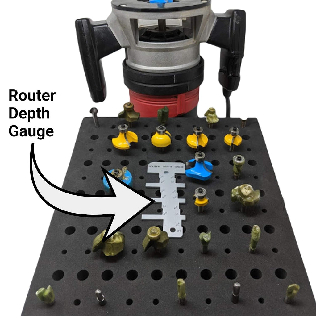 TOFL Router Depth Gauge – Easy Bit Depth Measuring Tool for Hobbyist Woodworking and DIY Projects