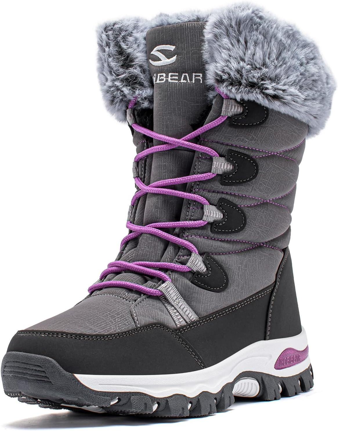 Kids Winter Snow Boots Waterproof Outdoor Warm Faux Fur Lined Shoes