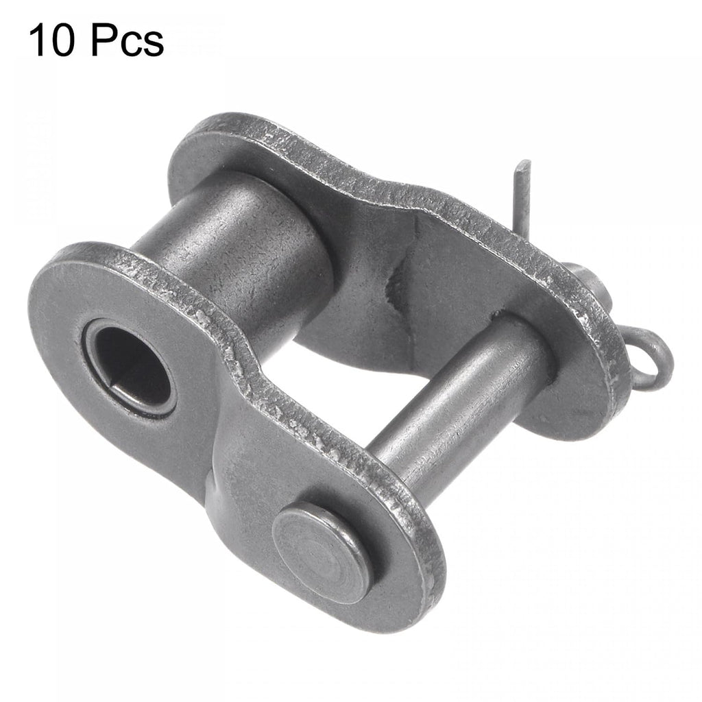 uxcell 10Pcs #60 Chain Offset Half Link Roller, 3/4" Pitch Carbon Steel, Standard Chain End Connector Split Links for 12A Chain