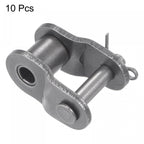uxcell 10Pcs #60 Chain Offset Half Link Roller, 3/4" Pitch Carbon Steel, Standard Chain End Connector Split Links for 12A Chain