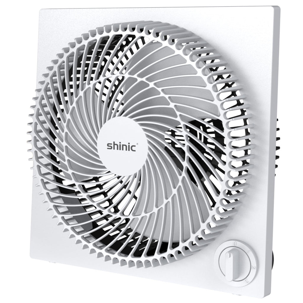 9" Frameless Box Fan, 3-Speed Lightweight Window Box Fan