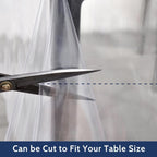 Clear Plastic Table Cover Protector Tablecloth, 54 x 78 Inch