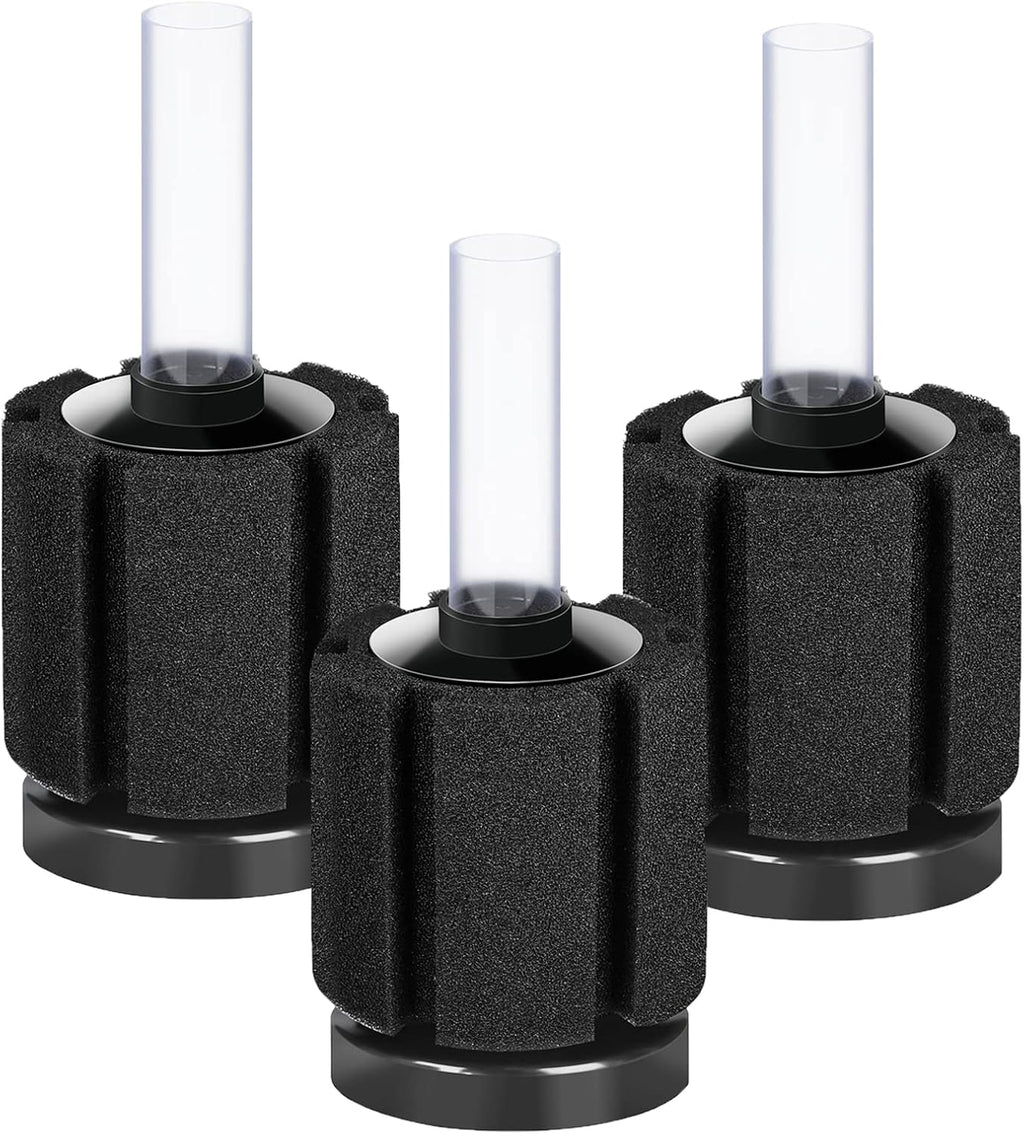 3 Pack Aquarium Bio Sponge Filter Breeding Fry Betta Shrimp Nano Fish Tank (Small up to 10Gal)
