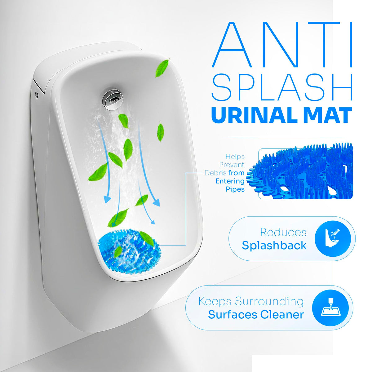 Urinal Screen Deodorizer, EVA Anti-Splash, Blue & Purple, 12 Pack