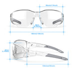 Clear ANSI Z87.1 Safety Glasses Eye Protection Goggles (Grey)