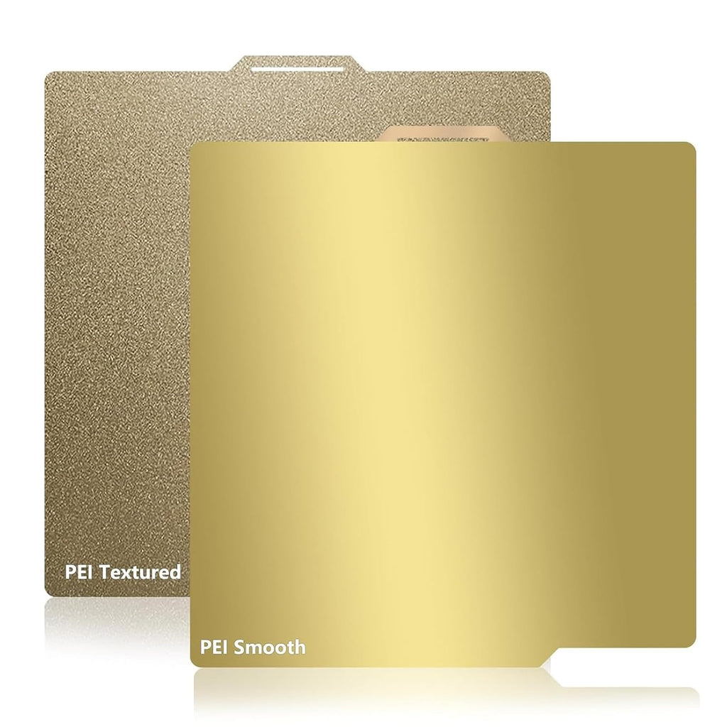 JUUPINE 257x257mm Double Sided Flexible PEI Sheet, Smooth PEI +Textured PEI Surface for Bambu Lab X2D/P2S/P1P/P1S