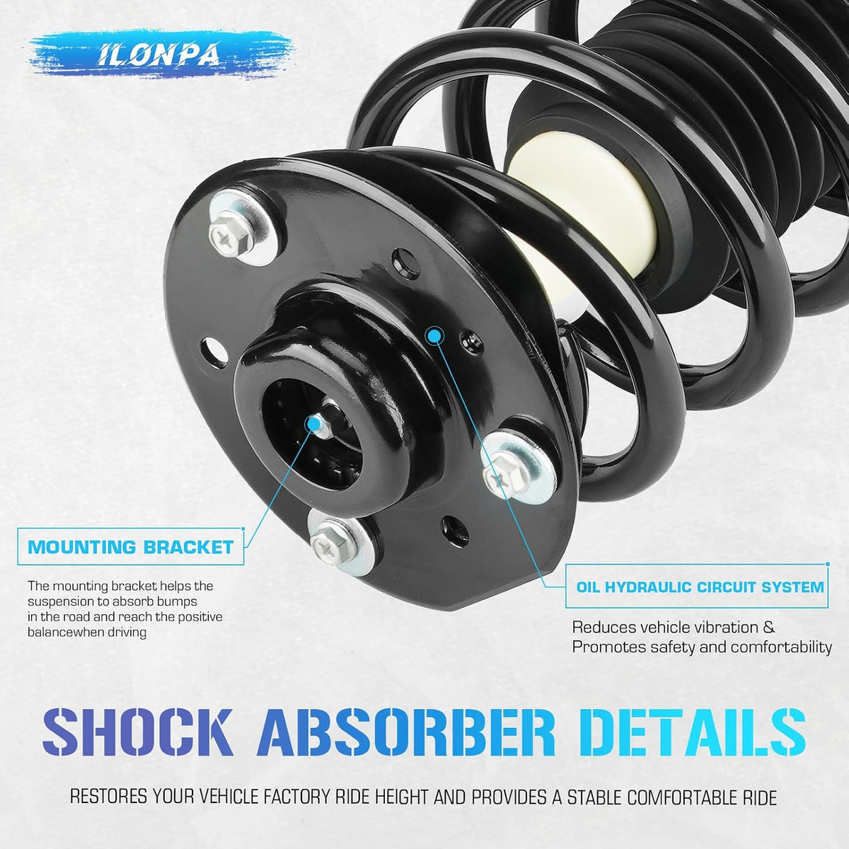 ILONPA Front Struts w/Coil Spring & Sway Bar Links for Chevy Equinox GMC Terrain Saturn Vue Pontiac Torrent Suzuki XL-7, Suspension Kit Shock Absorbers Assemblies for 172526 172527 K750188 K750189
