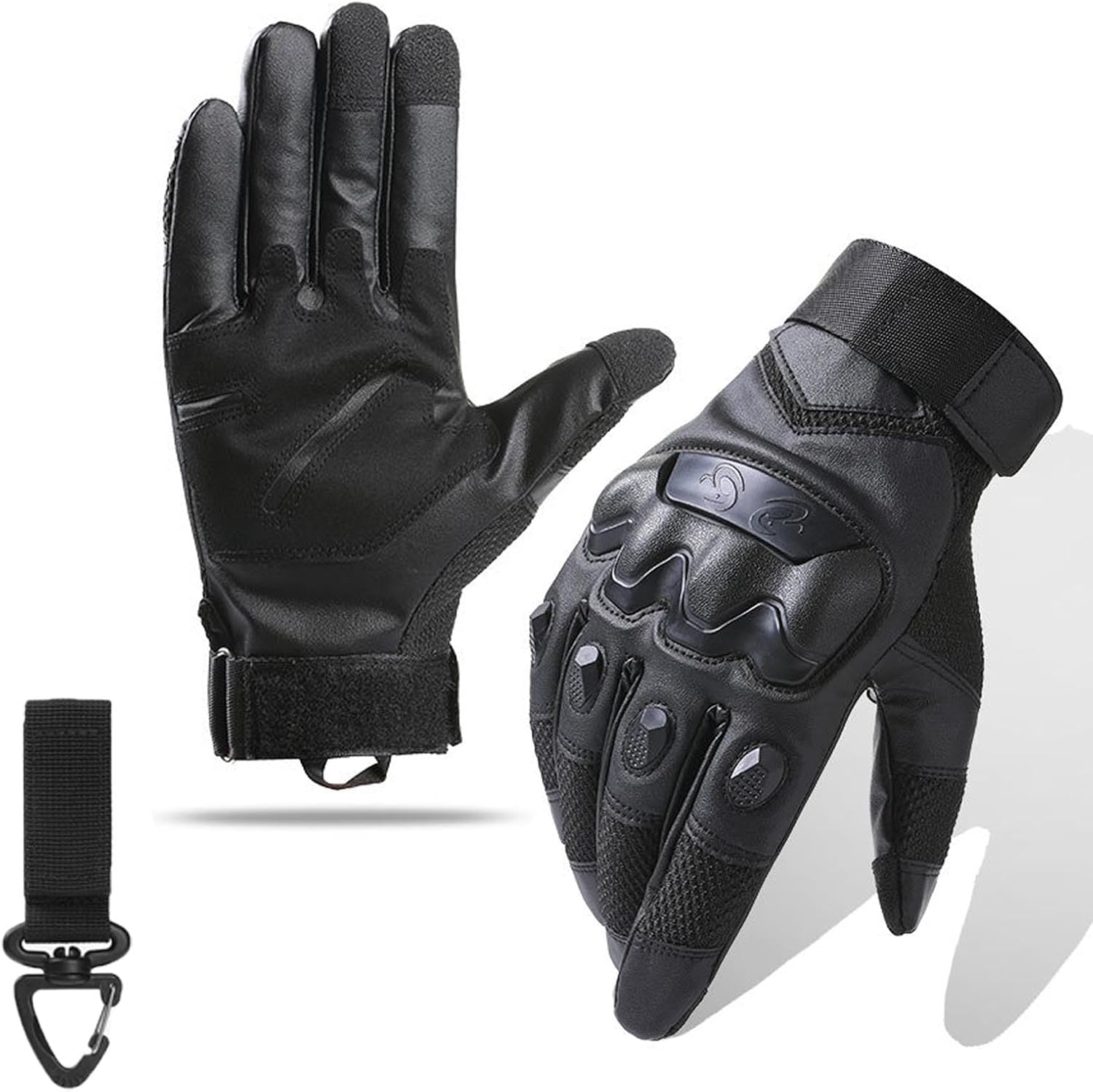 Tactical Gloves for Men Touchscreen Motorcycle Gloves with Hard Shell Leather Palm Padding for Outdoor Sports