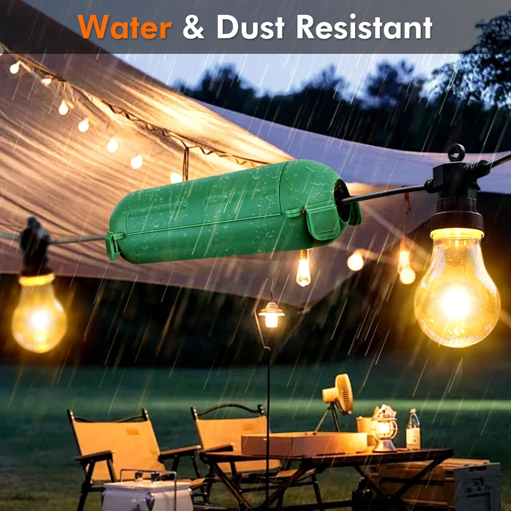 2 Pack Mini IP44 Waterproof Outdoor Connection Box with Lockable Latches and Mounting Holes, Weatherproof Extension