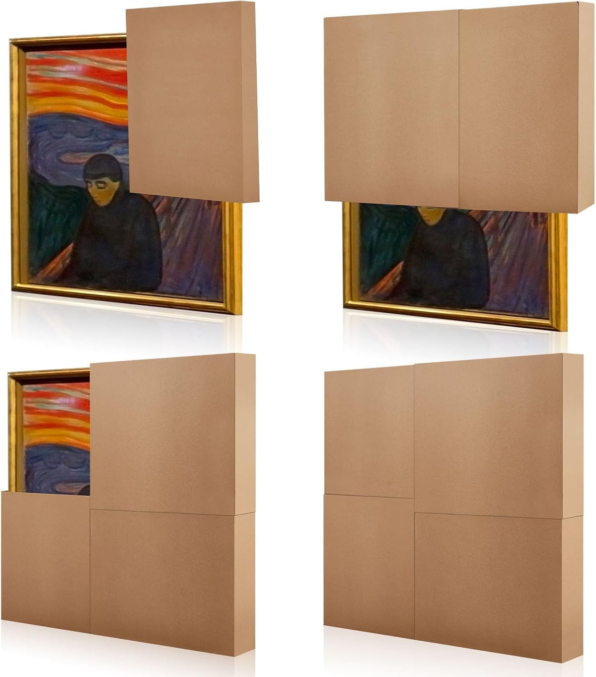 1 Set Large Picture Mirror Moving Boxes for Artwork TV Flat Pack