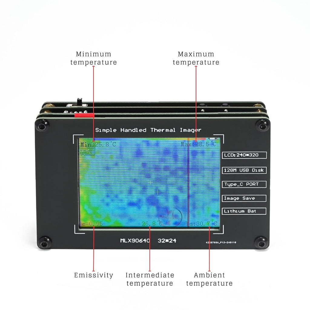 Mini Handheld Thermal Camera, Portable Infrared Thermal Imaging Camera, Paranormal Equipment Thermal Imager
