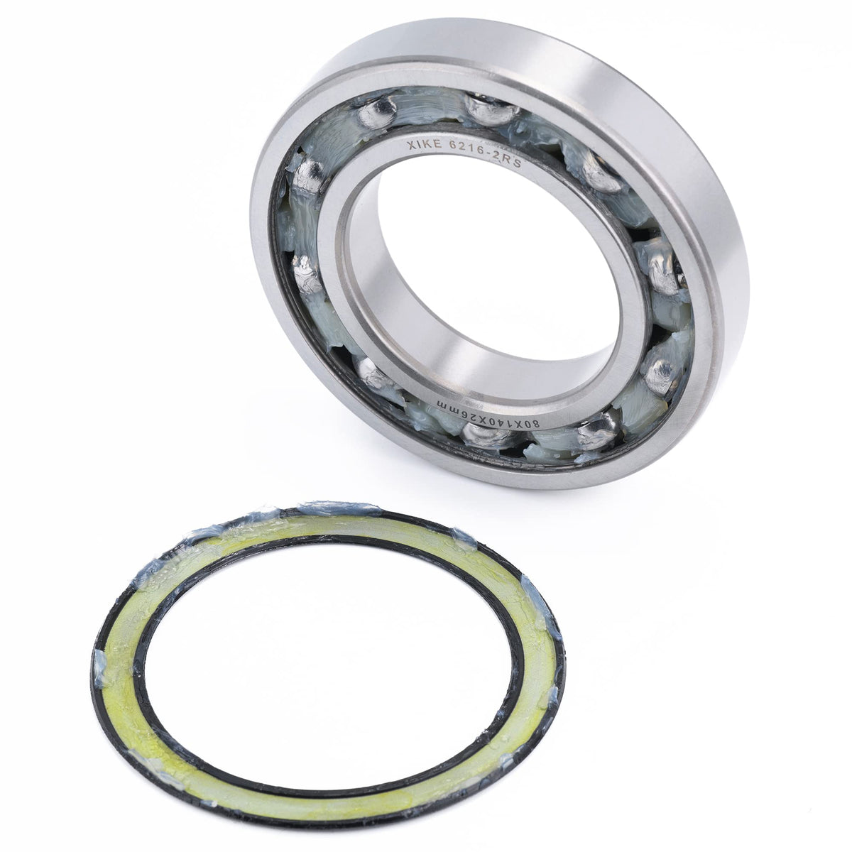 XiKe 6216-2RS Deep Groove Ball Bearing, 80x140x26mm (1-Pack)
