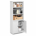 Robin 5-Tier Storage Cabinet, 2 Door Pantry Cabinet, Plain White