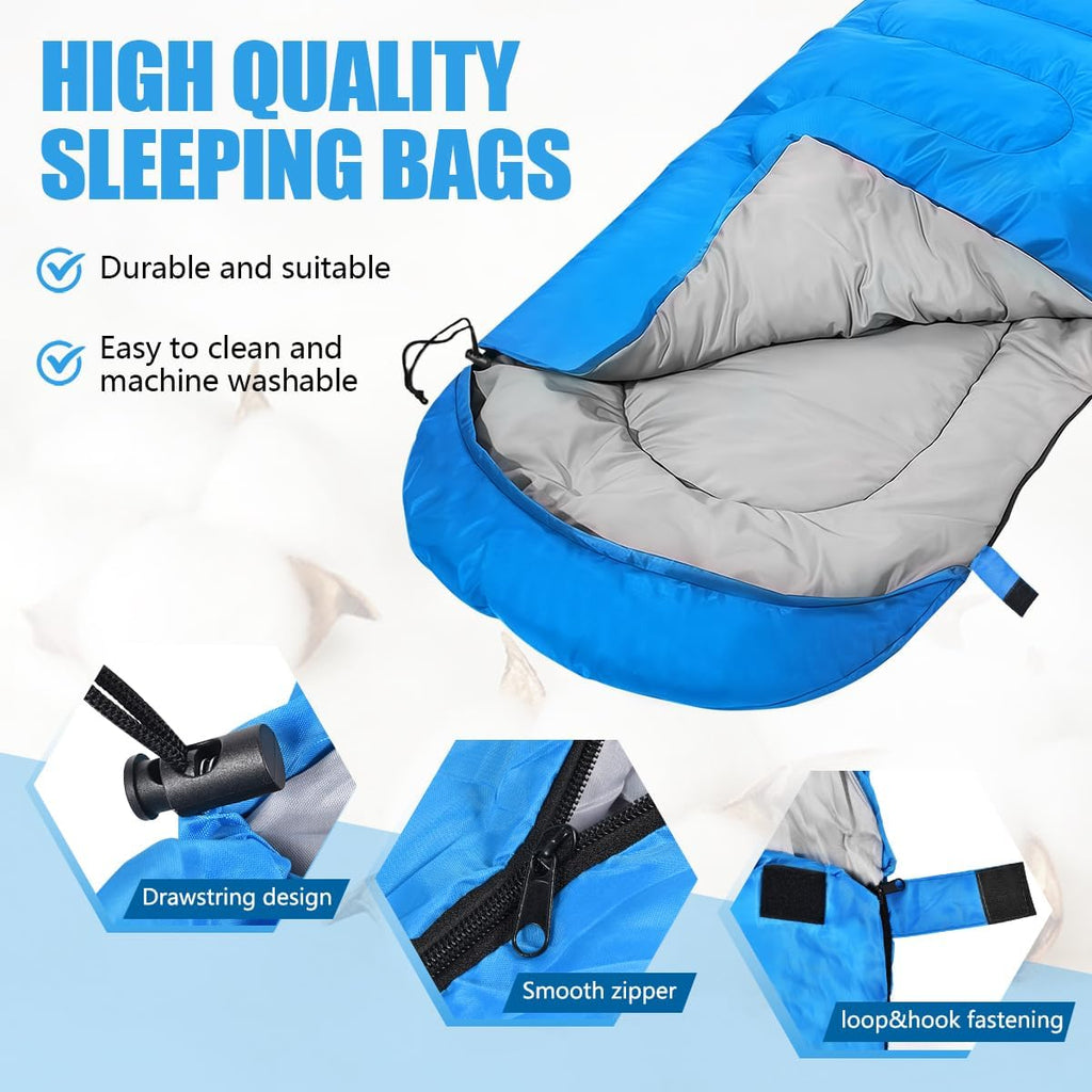 Camping Sleeping Bags for Adults Kids Waterproof Lightweight Sleeping Bag for Cold Weather or Warm Backpacking Hiking