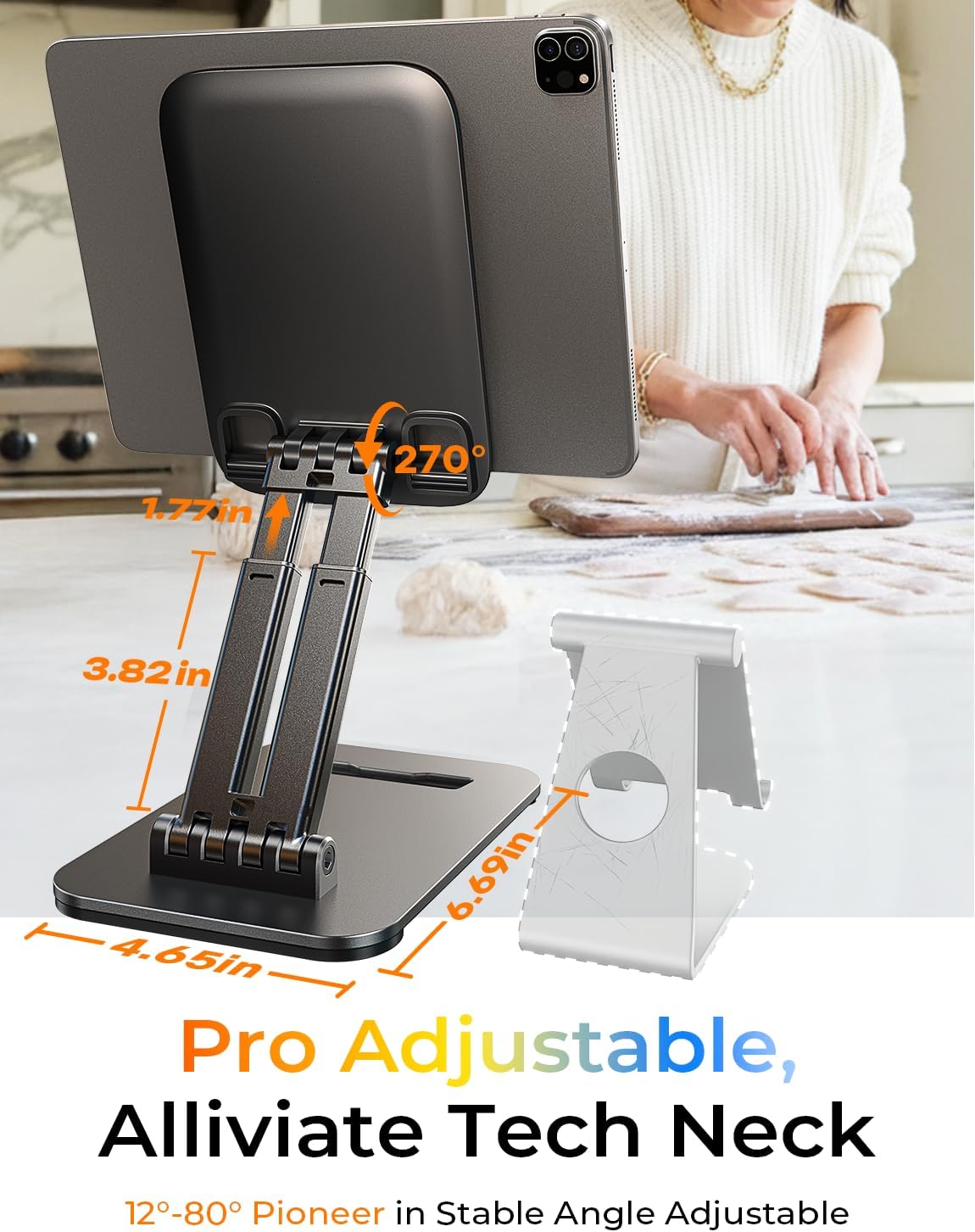 iPad Stand Tablet Holder for Desk, Kindle Accessories Stand for Apple
