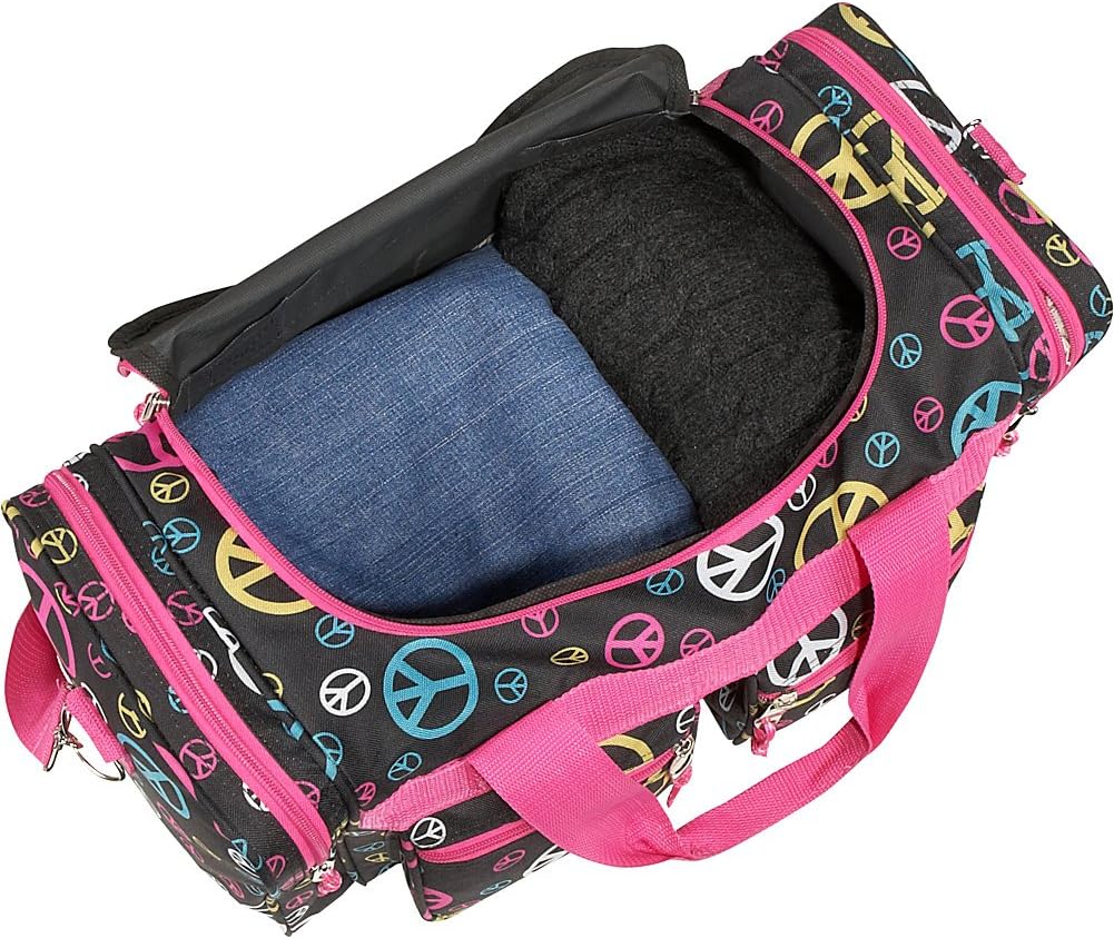 Duffel Bag, Black, 18.5 in X 10.5 in X 8.5 in