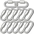 2.3IN Quick Link,Heavy Duty Locking Carabiner (12PCS,Silver)