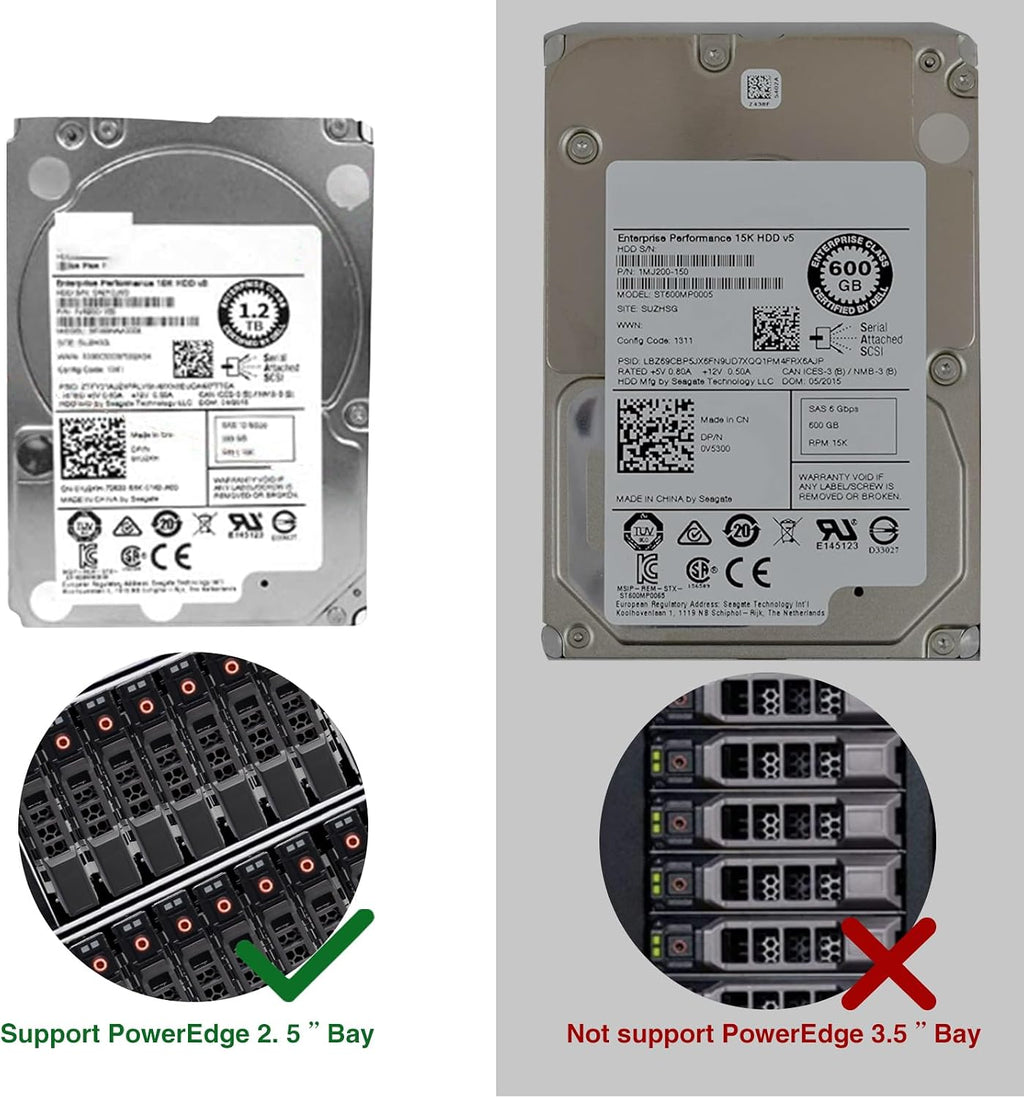 4-Pack Hard Drive Tray Caddy 2.5 SSD HDD Caddy G176J 0G176J SAS SATA Caddy