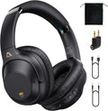 Bluetooth 6.0 Active Noise Cancelling Headphones for Airplane Travel, Black | LDAC Hi-Res Audio, 90H Playtime Wired
