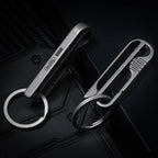 KM03 Titanium Keychain Clip Belt Loop Key Holder with Removable Key Ring for Duty Belt