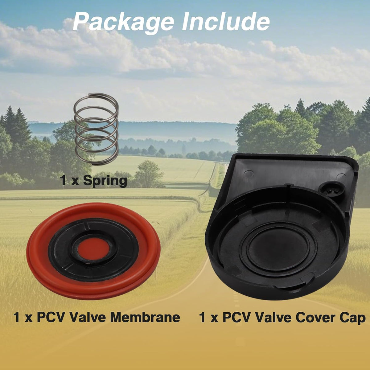 FUSCH PCV Valve Cover Cap with Membrane Rocker Cover PCV Valve Membrane Cap Seal Repair kit Compatible with MINI Cooper S Clubman with N18 Engine Related Cylinder Head Cover # 11-12-7-646-552
