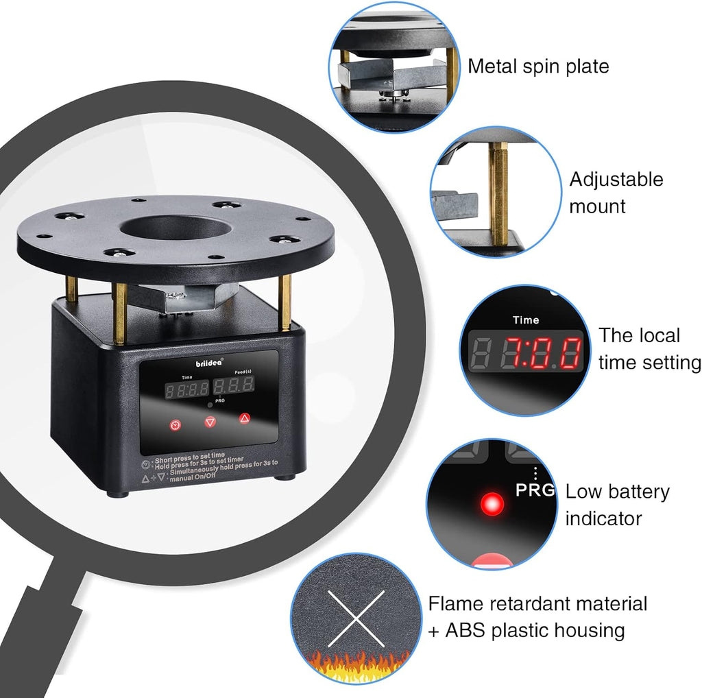 Deer Feeder Timer, All-in-One Deer Feeder Motor and Timer Kit with Programable Digital Timer, Metal Spin Plate