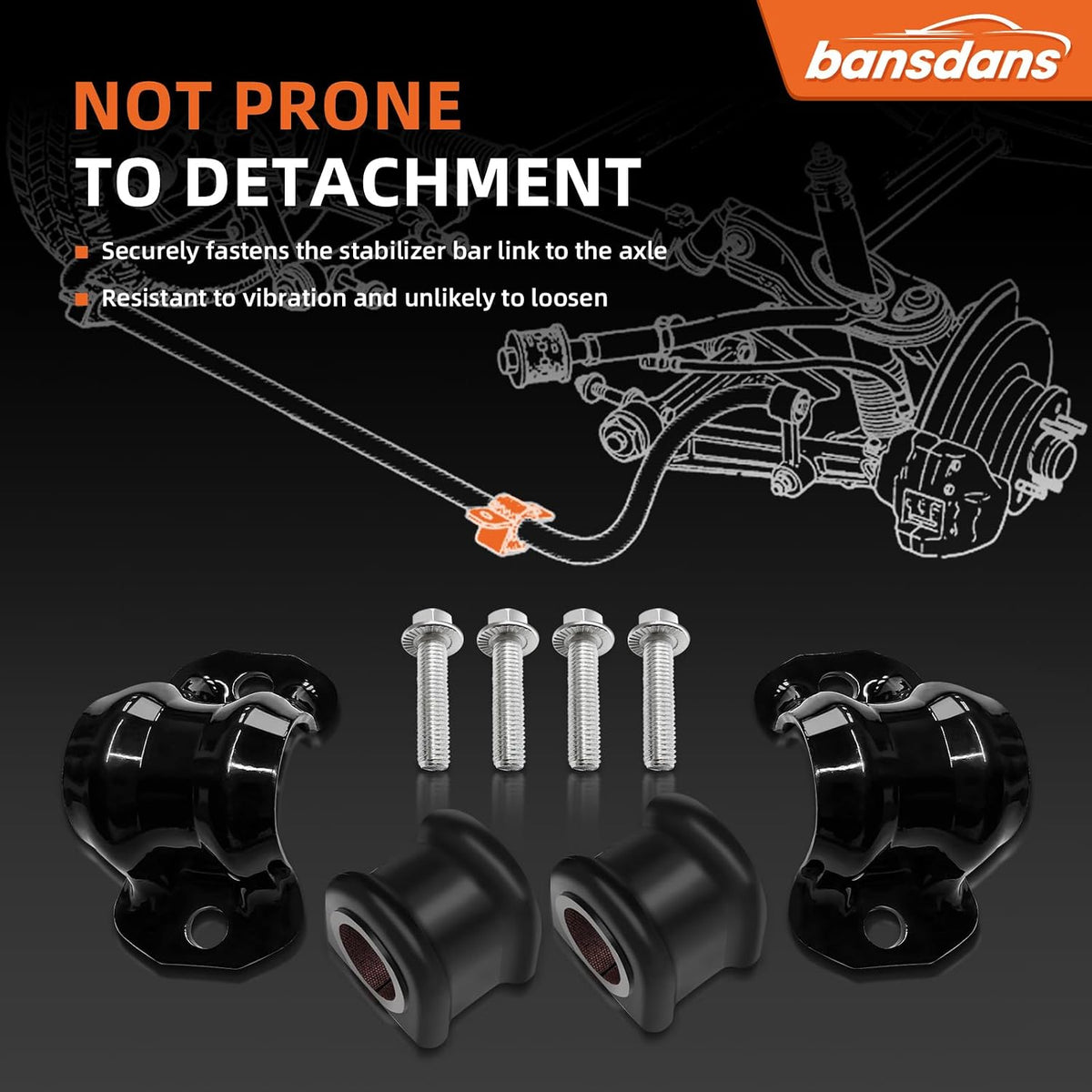 55398938AC Front Stabilizer Bar Kit And K80894 Sway Bar Links Front Sway with PU Bushing Fit for 2009-2010 Dodge Ram 1500, 2011-2018 Ram 1500, 2019-2022 Ram 1500 Classic, OE#55398938AB