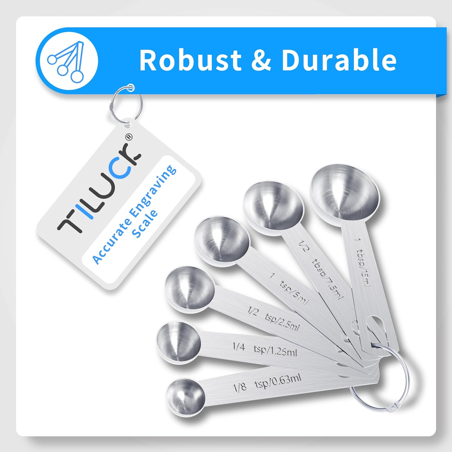 Stainless Steel Measuring Cups & Spoons Set,Coffee Scoop Spoon,Kitchen Gadgets for Cooking & Baking,Set of