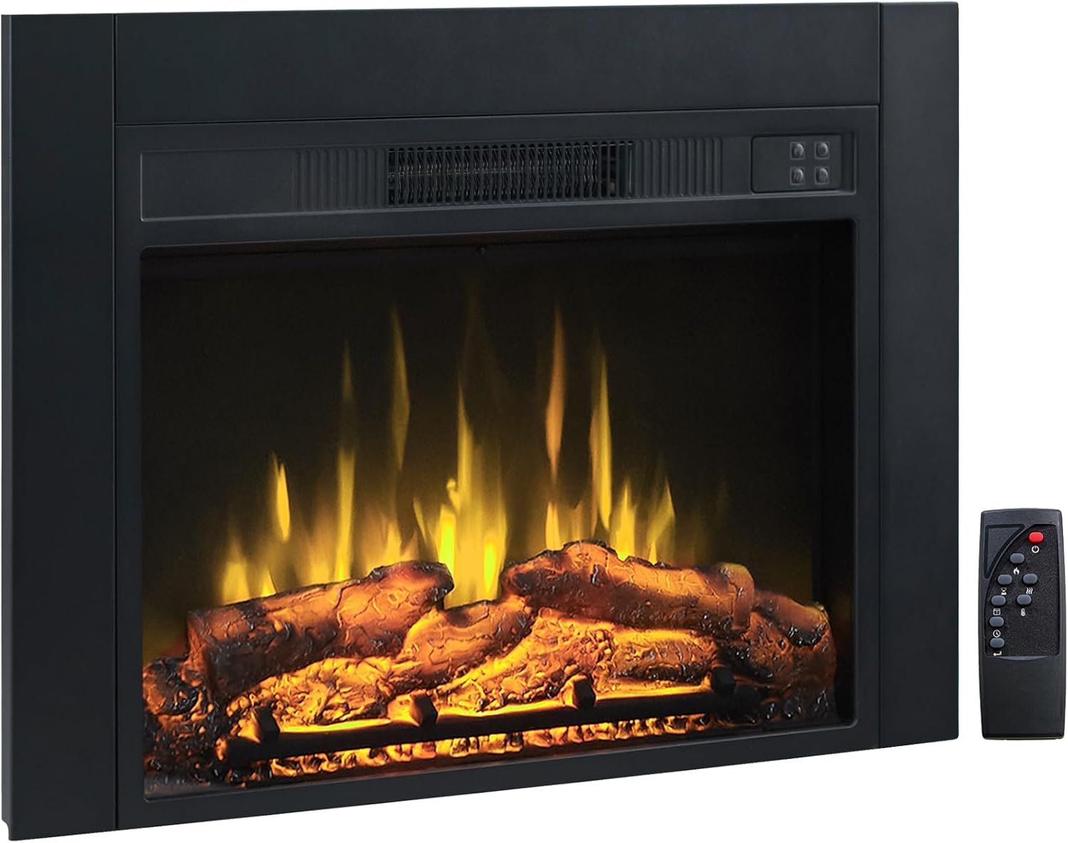 Adam Electric Fireplace Insert with Front Trim Kit, 23" W x 17" H (EF447) with Front Trim Kit, 1500W Heater, Remote