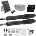 C026 Solar Gate Opener with Batteries & Solar Panel for Dual Swing Gates Up to 1540lb Automatic Gate Opener with
