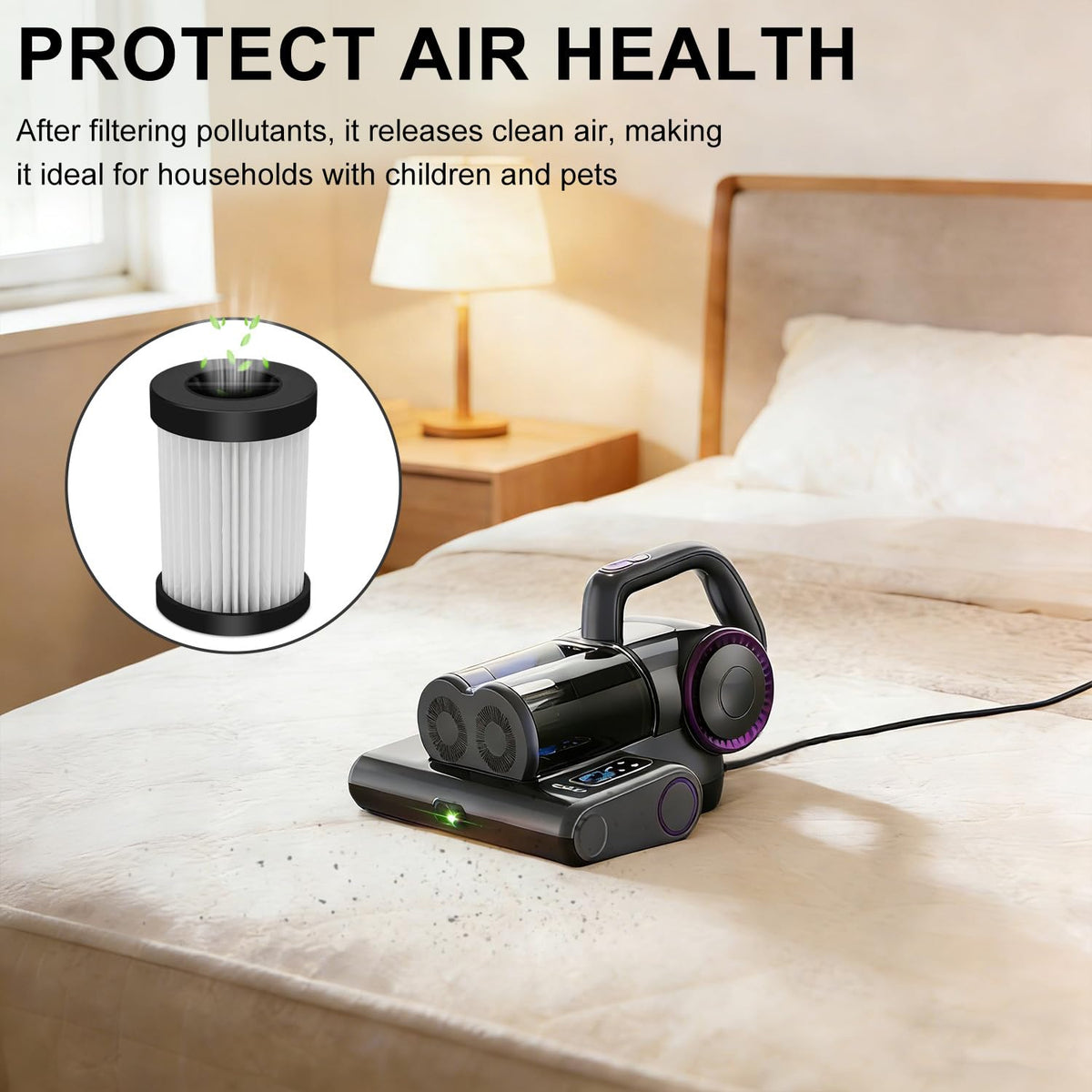 Replacement Filter Compatible with FEPPO LW-P1012 Mattress Vacuum Cleaner