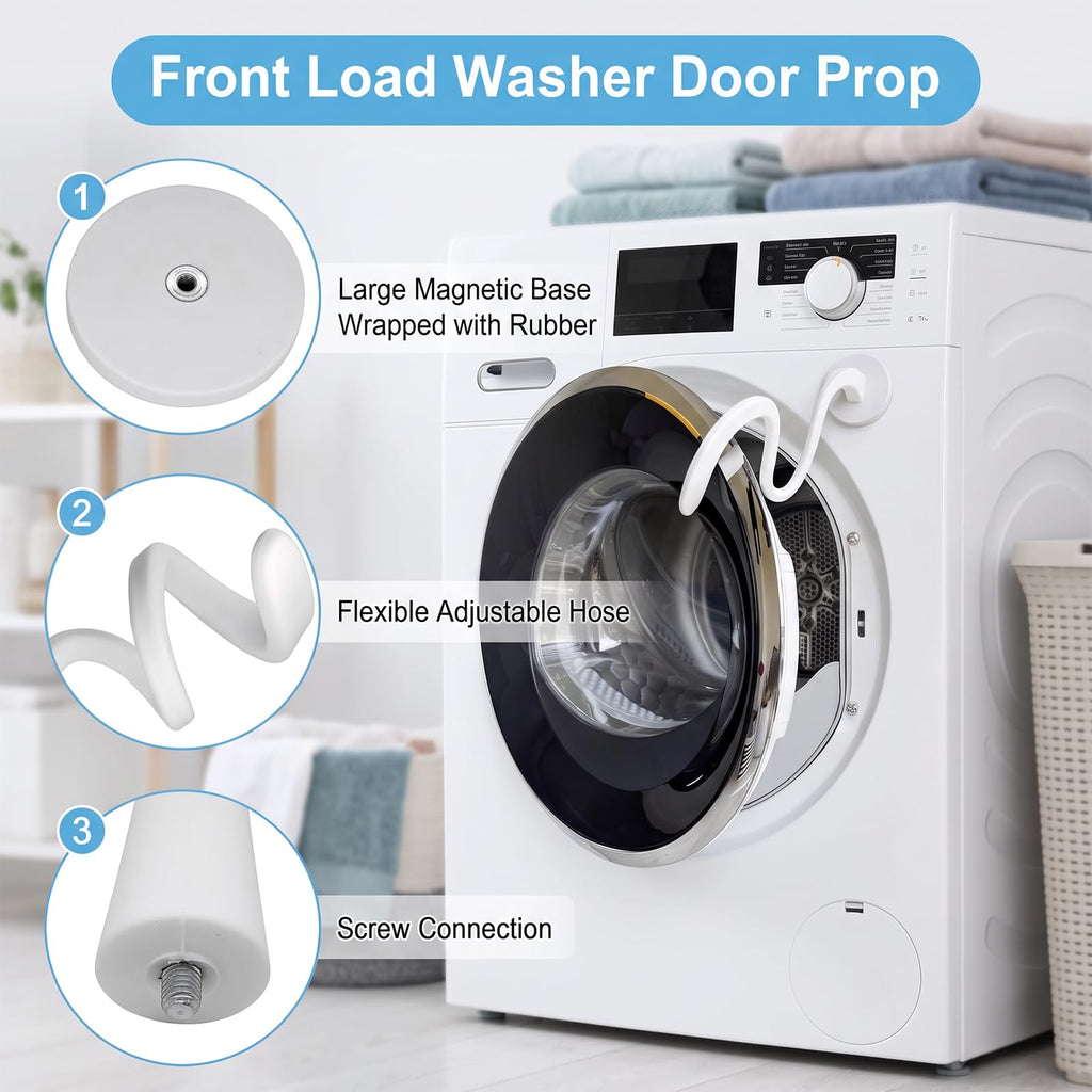 Magnetic Washer Door Holder, Flexible Prop for Front Load Washers