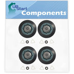 4-Pack Dryer Drum Roller Replacement for Whirlpool WGD94HEXW1 Dryer
