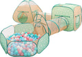 5PC Pop Up Kids Tent, Crawl Tunnel, Ball Pit, Children's Play House Toy